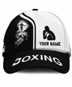 Boxing Custom Classic Cap Gift For Boxing Lovers Black & White Boxing Gloves 3D Classic Cap