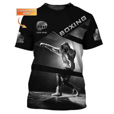 Man Shirt, Custom Name Boxing T-Shirt, Boxing Polo Shirt, Gift for Boxing Lover