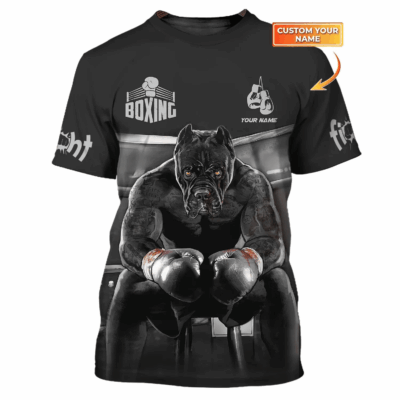 Man Shirt, Custom Name Boxing T-Shirt, Boxing Hoodie Polo Shirt, Gift for Boxing Lover