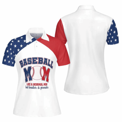 USA Baseball Mom Polo Shirt For Women