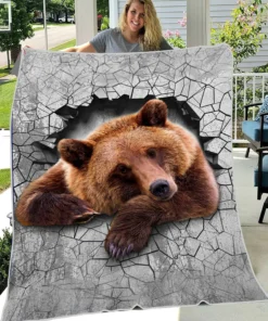 Bear Wall Fleece Blanket