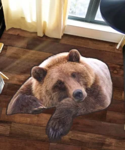 Cute Bear 3D Custom Shape Rug