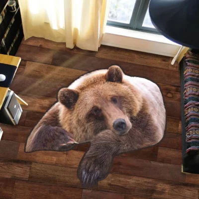 Cute Bear 3D Custom Shape Rug