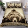 Bear Oil Art All Over Printed Bedding Set Q211206