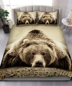 Bear Oil Art All Over Printed Bedding Set Q211206