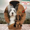Personalized Name bearded collie All Over Printed Unisex Shirt