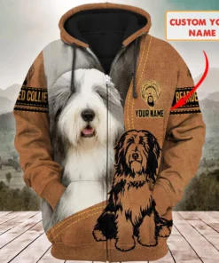 Personalized Name bearded collie All Over Printed Unisex Shirt