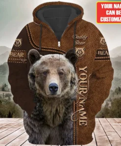 Personalized Name Daddy Bear All Over Printed Unisex Shirt Q270205