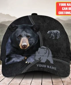 Personalized Name Black Bear Classic Cap Q140401