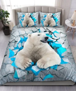 Polar Bear Wall All Over Printed Bedding Set Q081005