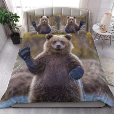 Bear Saying Hi S4 All Over Printed Bedding Set S161006