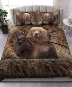 Bear Saying Hi S6 All Over Printed Bedding Set S201001