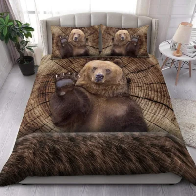 Bear Saying Hi S6 All Over Printed Bedding Set S201001