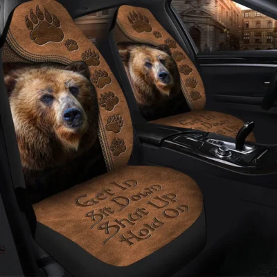 Cool Bear Q4 Hold on Funny Car Seat Covers Universal Fit Set 2 Q011102