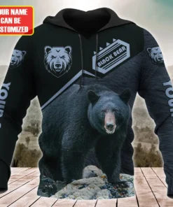 Personalized Name Black Bear Q6 All Over Printed Unisex Shirt Q221103